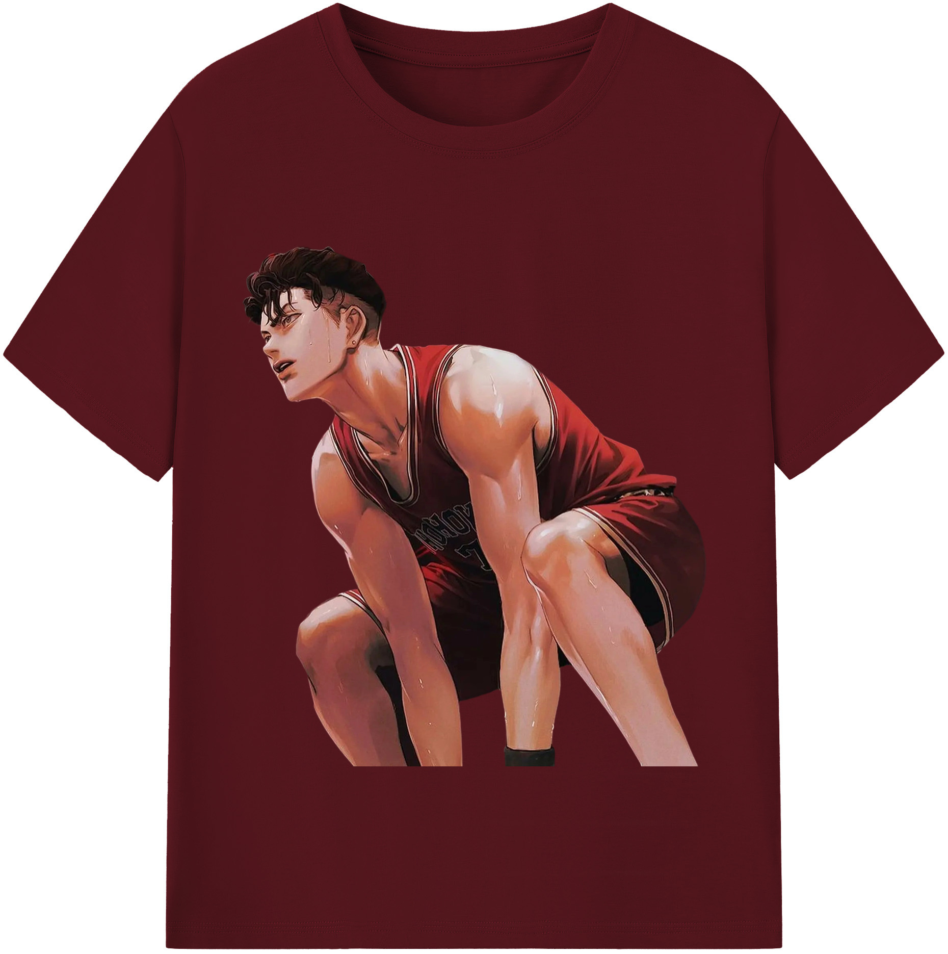 SLAM DUNK／スラムダンク 綿100％半袖Tシャツ（フロントプリント）
